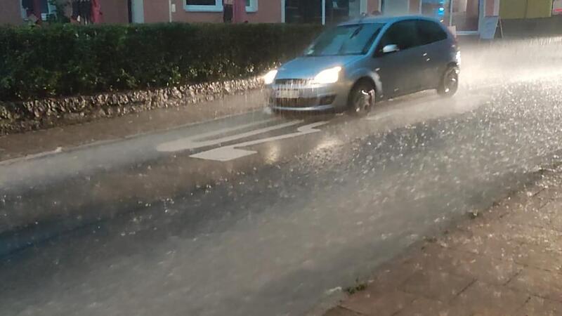 Starkregen in G&ouml;&szlig;weinstein.Forchheim & Fr&auml;nkische Schweiz