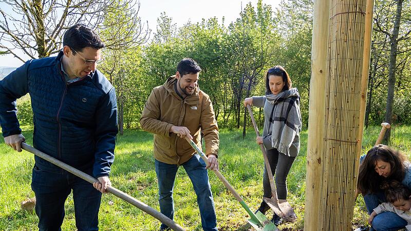 Ein Baum für Horst Schunk: Pflanzung im Grünen Labor am Coburger Himmelsacker.
