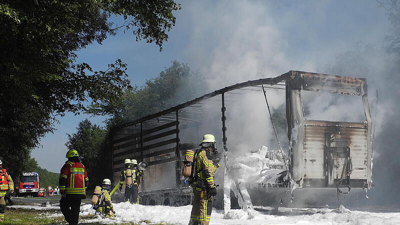 Einsatz der Feuerwehren Hammelburg und Euerdorf auf der A7