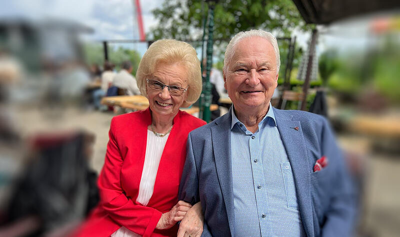 Rosalinde und Karlheinz Ertl Rosalinde und Karlheinz Ertl waren immer gerne in Bamberg unterwegs (hier eine Aufnahme aus dem Spezi-Keller). Die Seniorchefin des Ertl-Zentrums ist am 13. Juni im Alter von 83 Jahren gestorben.