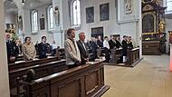 Urbaniprozession in Bamberg Die vordersten Reihen in der Oberen Pfarre blieben bis auf OB Sebastian Niedermaier und Organisator Gerhard Metzner leer. Bei der Urbaniprozession ließen sich keine weiteren Bamberger Stadträte blicken.