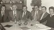 Wichtige Aufbauarbeit haben die Gr&uuml;nderv&auml;ter der K&uuml;pser CSU geleistet. Das Bild zeigt die Vorstandschaft von 1977 mit (von links) JU-Ortsvorsitzender Hans Rebhan, CSU-Ortsvorsitzender Georg Zapf, Bundestagsabgeordneter Otto Regenspurger, B&uuml;rgermei...
