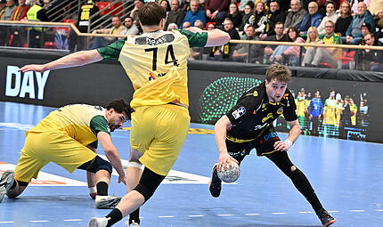 Marin Lisac brachte zu selten Ruhe ins Coburger Angriffsspiel, erlaubte sich sechs technische Fehler.