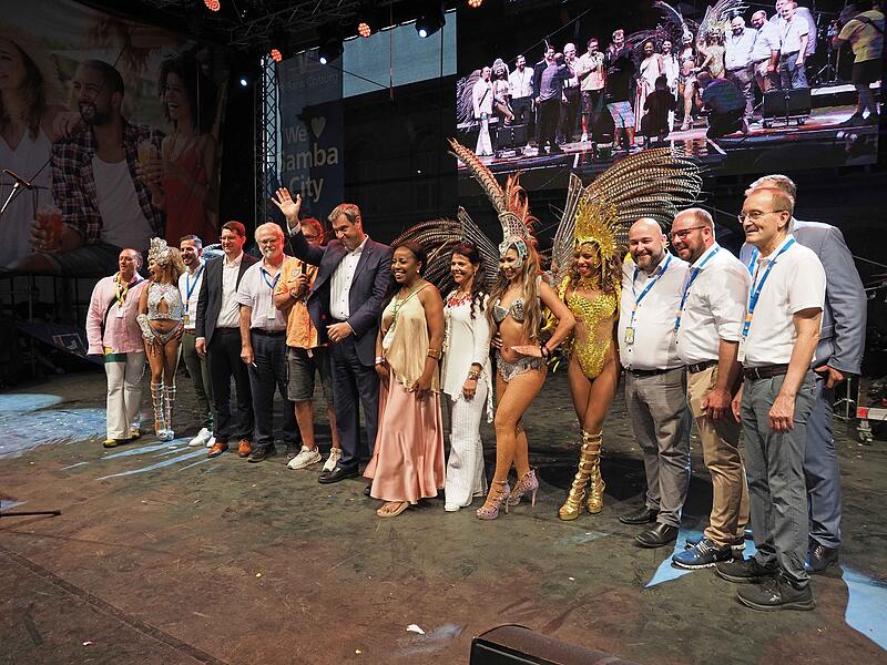 Markus S&ouml;der beim Samba-Festival in Coburg