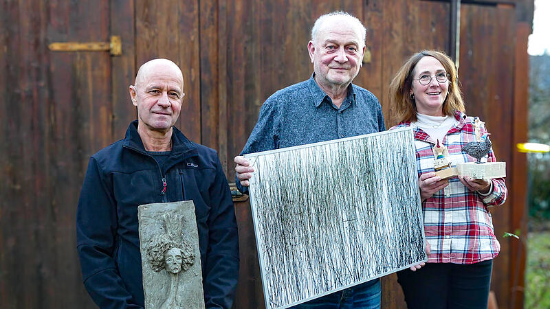 Sie loben den Künstlerwettbewerb aus (von links): Christoph Klesse, Manfred Koch und Nicole Hülswitt