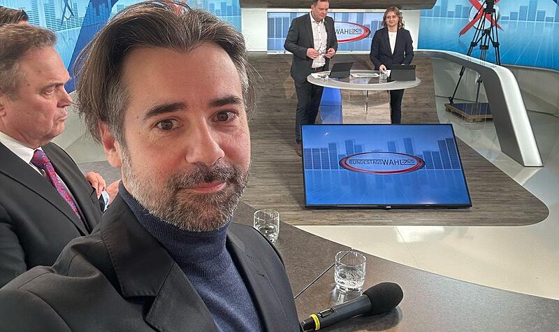 Der Forchheimer FDP-Kandidat Sebastian K&ouml;rber verbrachte den Wahlabend bei TV Oberfranken