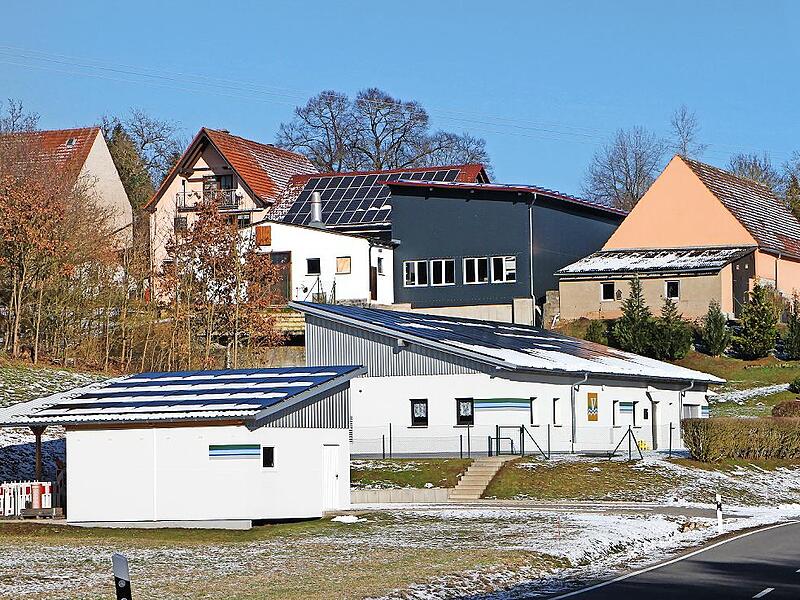 Blick auf die Verwaltungsgeb&auml;ude des Trinkwasserzweckverbandes der &bdquo;Veitensteingruppe&ldquo; in Kottendorf.