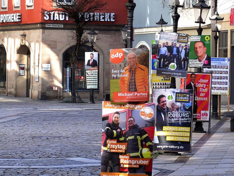 Wahlplakate in Coburg Wahlplakate in Coburg