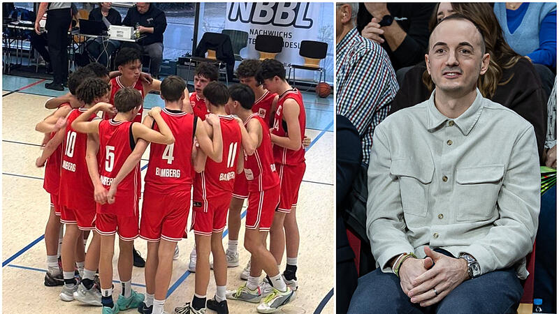 Die Bamberger JBBL-Mannschaft erk&auml;mpfte sich am vergangenen Wochenende den Sieg in Heidelberg. Nachwuchskoordinator Karsten Tadda (rechts) glaubt an einen weiteren Sieg im dritten Play-down-Spiel.