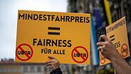 Taxifahrer demonstrieren in München Taxifahrer demonstrieren in München