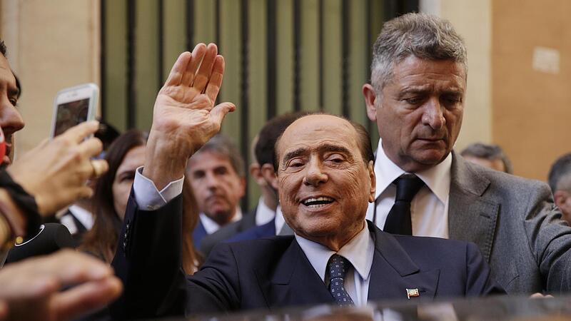 Silvio Berlusconi, Vorsitzender der Partei Forza Italia, am Mittwoch in Rom