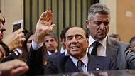 Silvio Berlusconi, Vorsitzender der Partei Forza Italia, am Mittwoch in Rom
