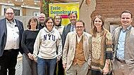 Ein Teil der Kandidaten der FDP (von links) Simon Gritzmann, Marion Vogel, Erik Petersenn, Katharina Zimmermann, Sigrid Oswald-Sensing, Holger Schulze, Michael Székely, Skadi Glas, Matthias Fischbach. Ein Teil der Kandidaten der FDP (von links) Simon Gritzmann, Marion Vogel, Erik Petersenn, Katharina Zimmermann, Sigrid Oswald-Sensing, Holger Schulze, Michael Székely, Skadi Glas, Matthias Fischbach.