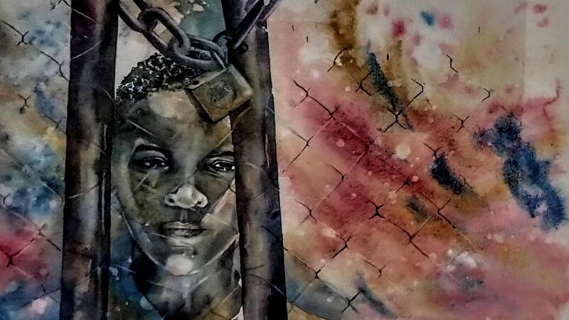 Thomas Habermann: &bdquo;Geschlossene Gesellschaft&ldquo;, Aquarell