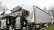 Der Ukrainer Ruslan Vatamanyuk fährt Güter durch ganz Europa. Bei Eggolsheim macht er nur kurz Rast. Sein größter Wunsch ist Frieden.Forchheim & Fränkische Schweiz