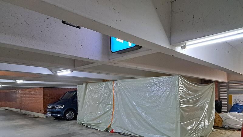 Die Arbeiten im Parkhaus Post dauern an.