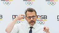 DOSB-Vorstand Otto Fricke im Pressegespräch