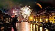 Silvester in Bamberg: Regnitzfeuerwerk Silvester in Bamberg: Regnitzfeuerwerk