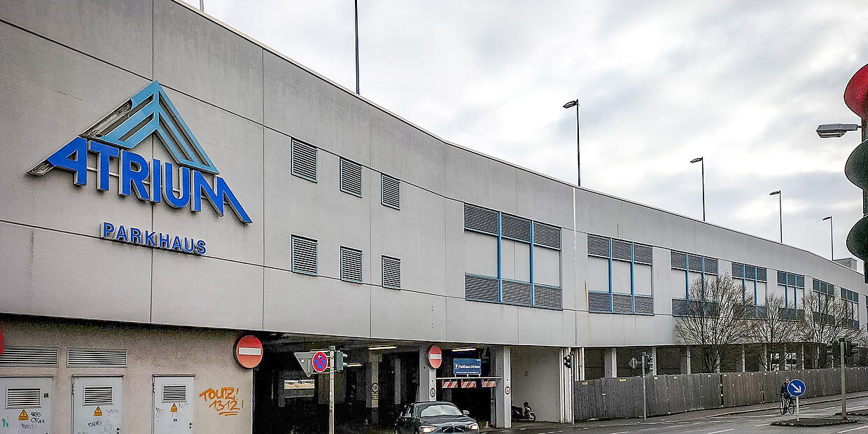 Neues Atrium Bamberg Bauarbeiten starten, Parkplätze raus