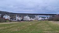 Thalaubachtalbrücke gesprengt Die Thalaubachtalbrücke ist gesprengt worden.
