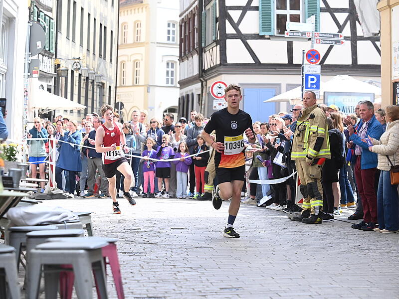 Weltkulturerbelauf 2025:  4,1 Kilometer mussten die Jugendlichen beim Bambit-Sch&uuml;lerlauf zur&uuml;cklegen.