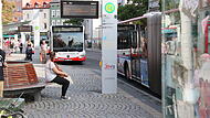 Der Zentrale Omnibusbahnhof in Bamberg ist einer der belebtesten Plätze in der ganzen Stadt. Hier durfte der Fahrgast ans Lenkrad. Der Zentrale Omnibusbahnhof in Bamberg ist einer der belebtesten Plätze in der ganzen Stadt. Hier durfte der Fahrgast ans Lenkrad.