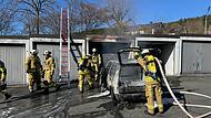 In einer Kronacher Garage brach ein Feuer aus