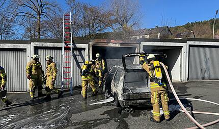 In einer Kronacher Garage brach ein Feuer aus