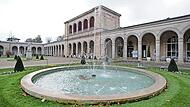 Der Betrieb der Springbrunnen, hier im Bad Kissinger Kurgarten, wird in der Frostperiode ausgesetzt .