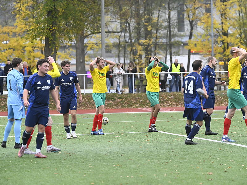 Im Kollektiv rauften sich hier die Spieler der DJK Don Bosco Bamberg II die Haare. Für einen Auswärtssieg auf dem Rödentaler Kunstrasen reichte es dennoch.