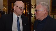 Gastgeber Oberb&uuml;rgermeister Dirk Vogel und B&uuml;rgermeister Thomas Leiner.