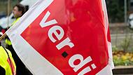 Fahne der Gewerkschaft Verdi Fahne der Gewerkschaft Verdi