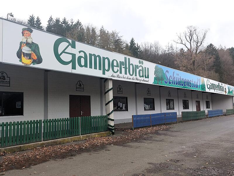 Der Sch&uuml;tzenstadl der Gampert-Br&auml;u.