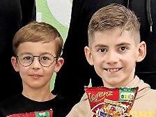 Luis Feustel und Nelio Bohley (von links) teilten sich den zweiten Platz in der Kinderwertung.