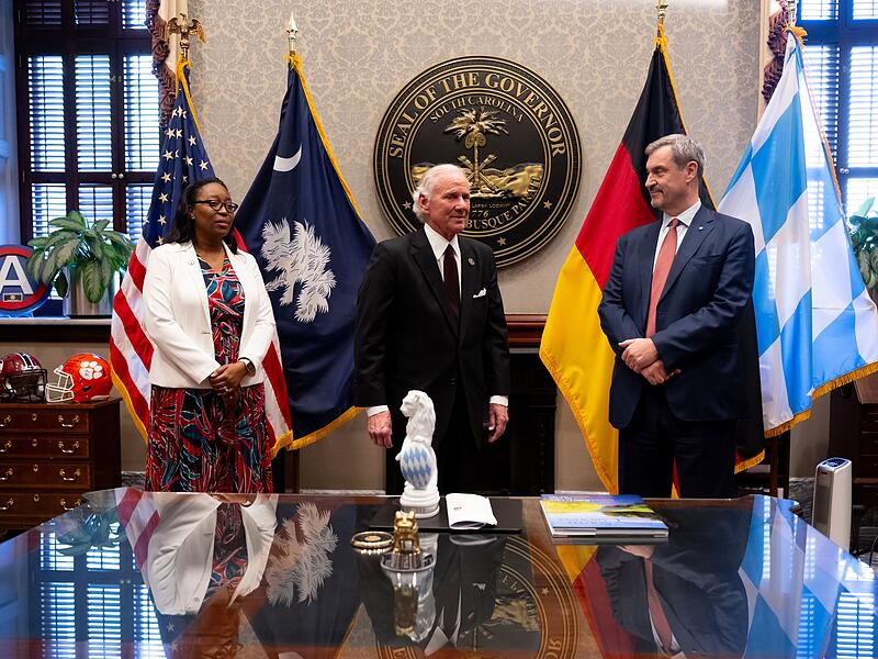 Bayerns Ministerpr&auml;sident S&ouml;der in den USA