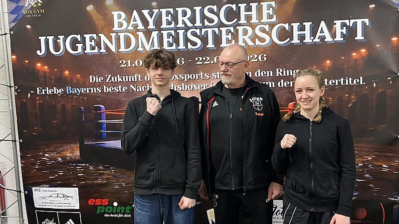 Unser Bild zeigt TSV-Trainer Edgar Feuchter mit Micha Tymchenko und Melissa Meierl.