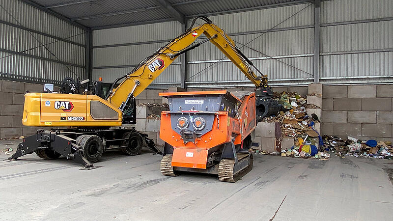 Neue Halle f&uuml;r Sperrm&uuml;ll auf der Deponie Wirmsthal