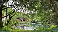 Idylle pur Zum ehemaligen Gasthaus „Rennerwald“ in Grub am Forst gehört auch ein großer Garten mit zwei Teichen.