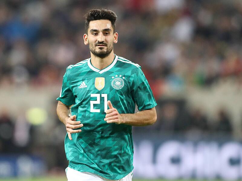 Klassisches Gr&uuml;n brachte kein Gl&uuml;ck: Das DFB-Ausw&auml;rtstrikot f&uuml;r die WM 2018, hier getragen von Ilkay G&uuml;ndogan.