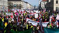 Warnstreik der Gewerkschaften - M&uuml;nchen