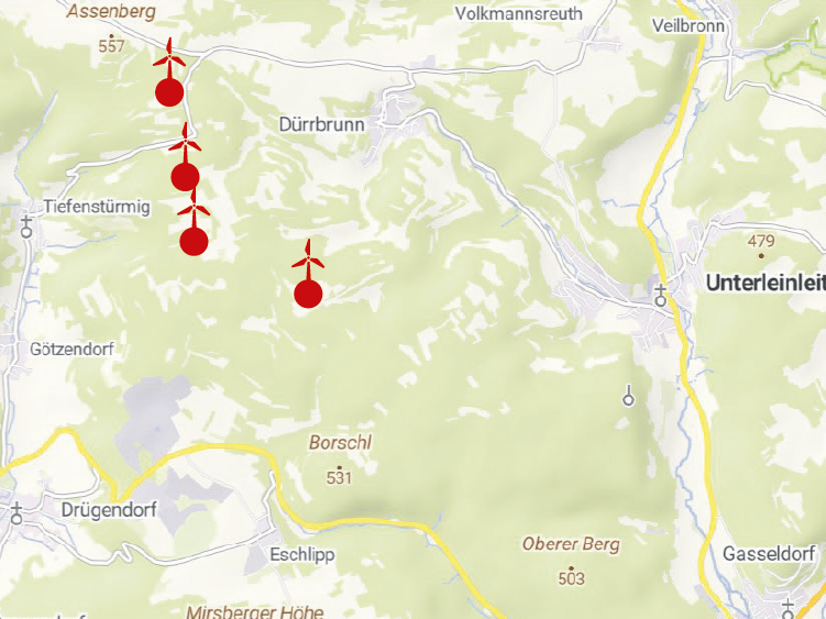 Windenergieanlage Lange Meile NordForchheim & Fränkische Schweiz Wo die Windräder auf der Langen Meile Nord stehen sollen.