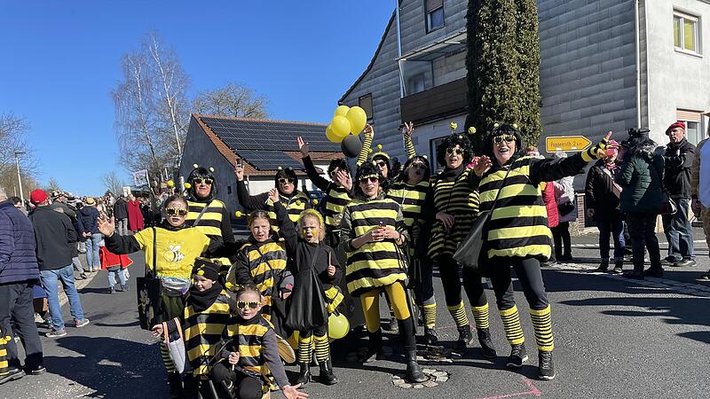 „Fraröüther Biene“ beim Faschingszug von Lauter nach Katzenbach „Fraröüther Biene“ beim Faschingszug von Lauter nach Katzenbach