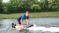 Rup in Gefahr stürzt beim Windsurfen in Kulmbach mehrmals ins Wasser der "Kieswäsch"