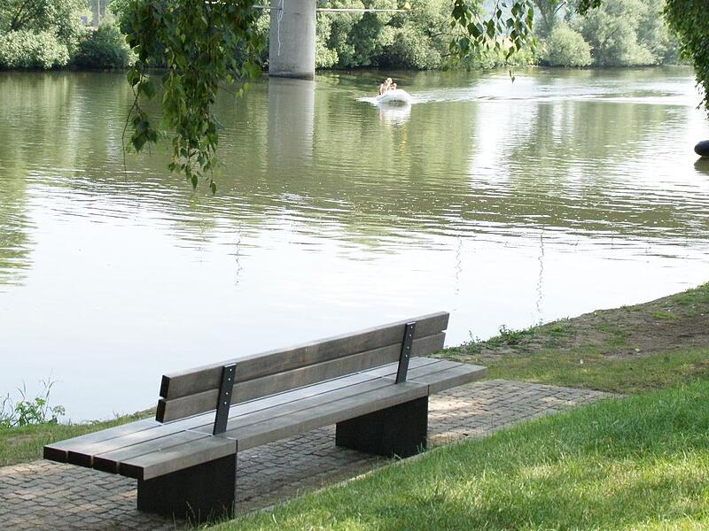 Der Main ist stadtbildpr&auml;gend in Eltmann. Doch die anhaltend hohen Temperaturen setzen den Tieren darin zu.