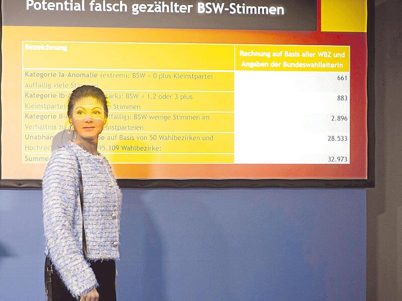 Anfang Februar stellte die 56-j&auml;hrige Parteigr&uuml;nderin Sahra Wagenknecht in Berlin ein Gutachten vor, das Indizien auf falsche Stimmausz&auml;hlungen bei der Bundestagswahl darlegte.