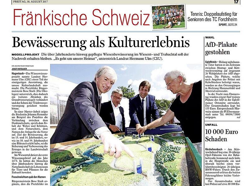 Eine Auswahl von Zeitungsartikeln des Fr&auml;nkischen Tags w&auml;hrend Hermann Ulms Amtszeit von 2014 bis heute.