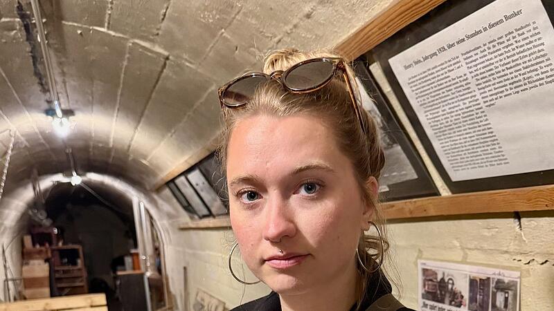 Stephanie Kanne im Röhrenbunker