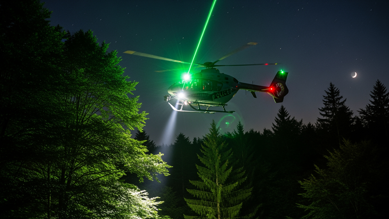 Coburg: Bei Vermisstensuche - Laser zwingt Heli zur Landung Coburg: Bei Vermisstensuche - Laser zwingt Heli zur Landung