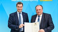 2017 ernannte Markus Söder den Herzogenauracher MdL Walter Nussel (r.) zum Beauftragten für Bürokratieabbau.