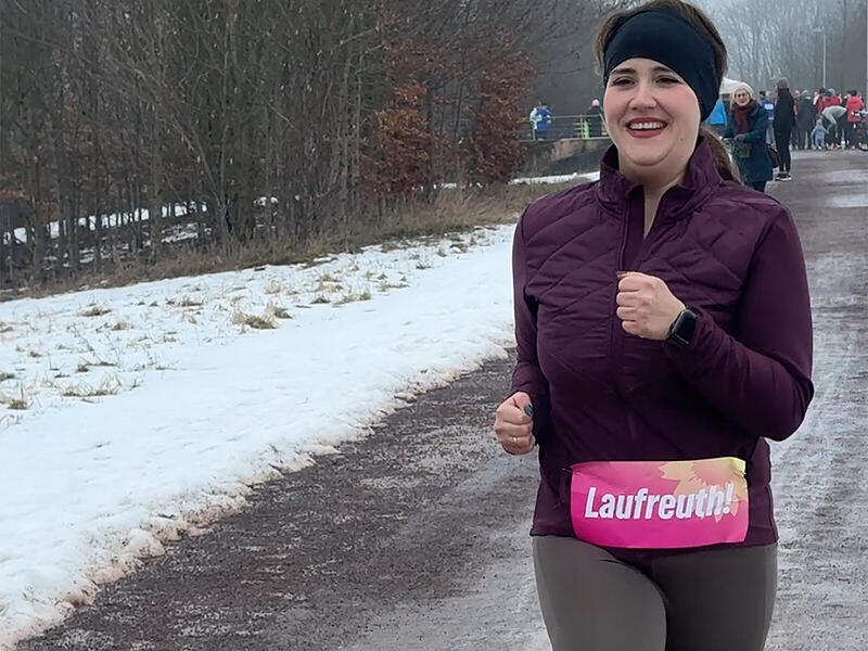 Joggen mit Ricarda Lang von den Gr&uuml;nen in Bayreuth